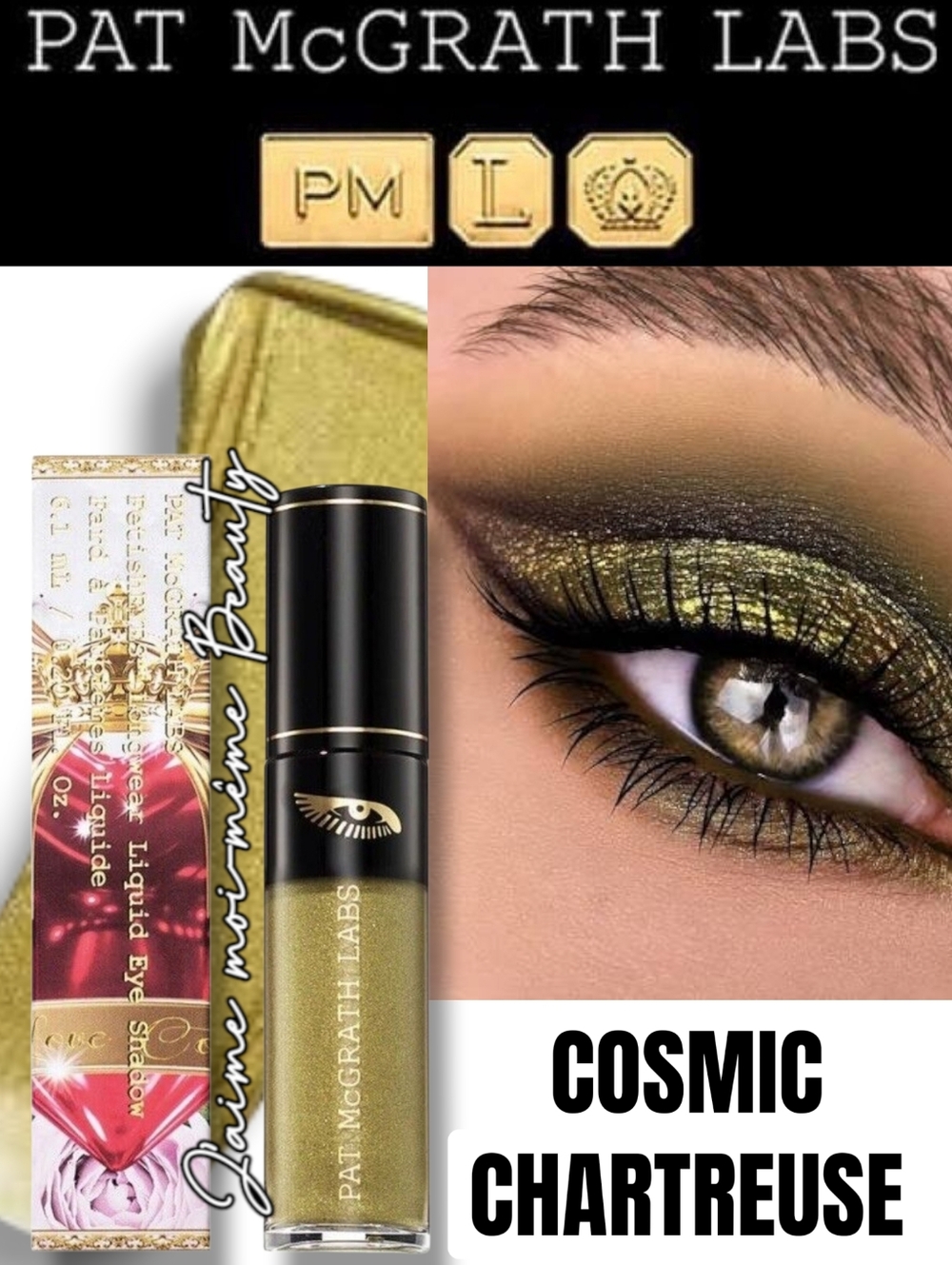 PAT MCGrath Cosmic Chartreuse Metallic Green-Gold Liquid Eyeshadow